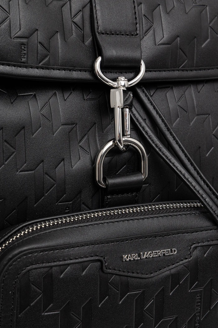 Kožený batoh Karl Lagerfeld K/LOOM černá A3M30180