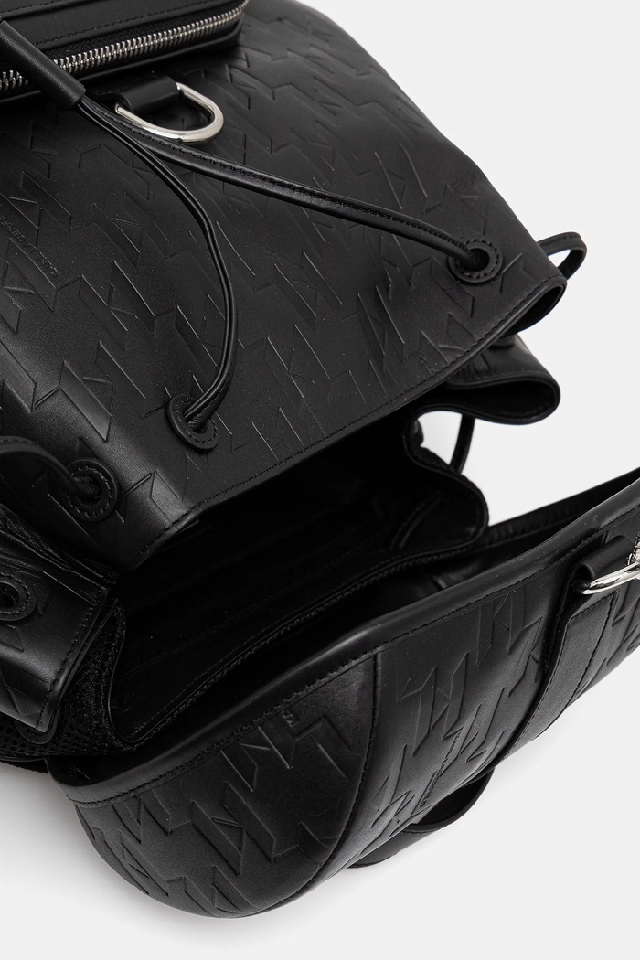 Kožený batoh Karl Lagerfeld K/LOOM A3M30180 černá