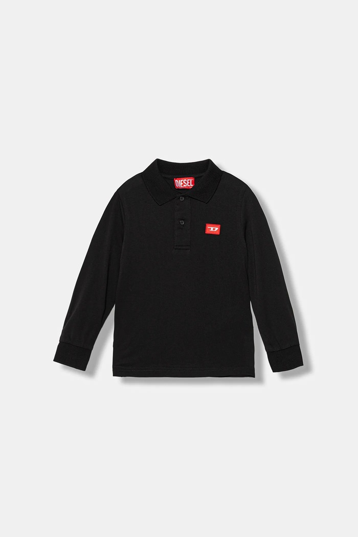 Detská bavlnená košeľa s dlhým rukávom Diesel TAKAO T-SHIRT bavlna čierna J02467