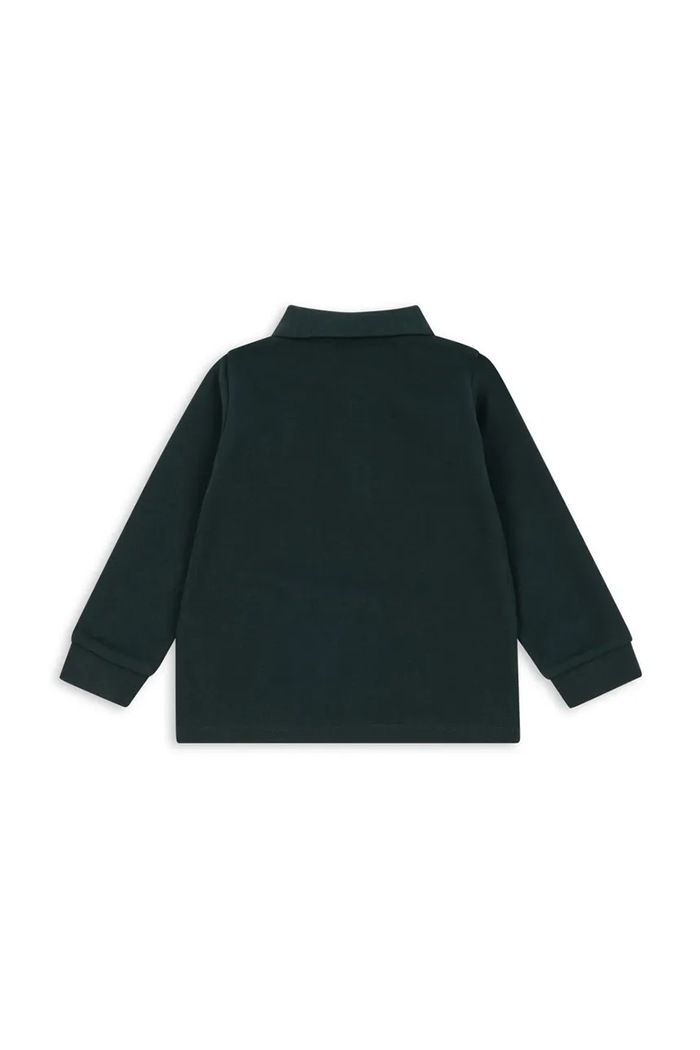 Konges Sløjd tricouri polo din bumbac pentru copii FLORIAN LS POLO GOTS KS103811.9BYA verde AW25