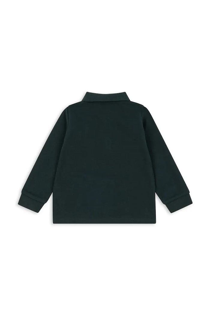 Konges Sløjd tricouri polo din bumbac pentru copii FLORIAN LS POLO GOTS KS103811.9BYA verde AW25