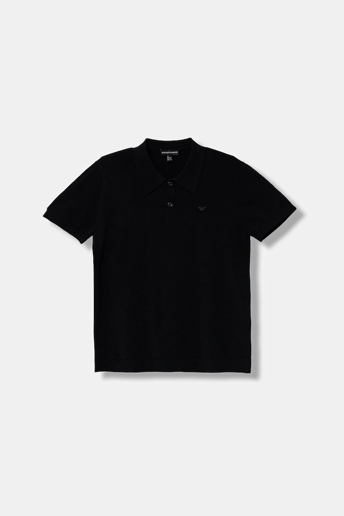 Dětské polo tričko Emporio Armani propínací námořnická modř EB000851.AF19792