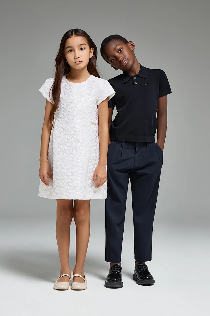 Dětské polo tričko Emporio Armani námořnická modř EB000851.AF19792