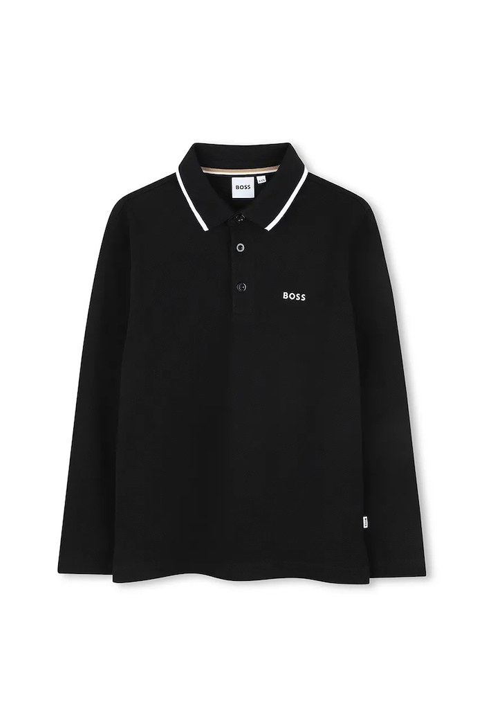BOSS polo in cotone neonati con colletto nero J52330.102.108
