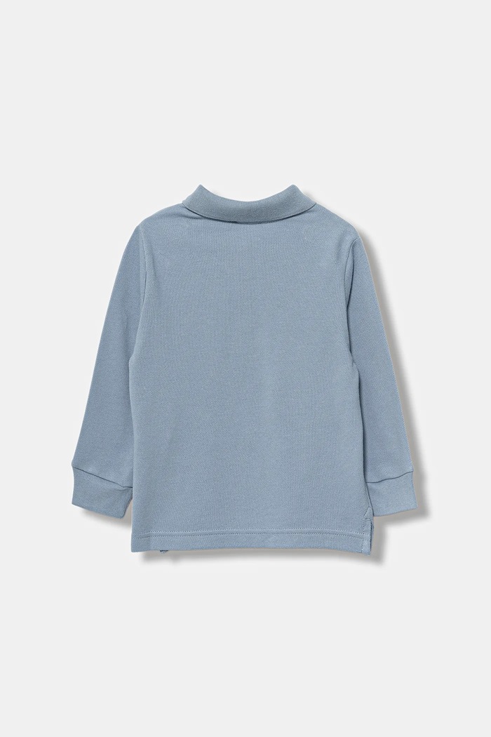 United Colors of Benetton longsleeve bawełniany dziecięcy 3089G3009.P.Season.9BYA niebieski AW25