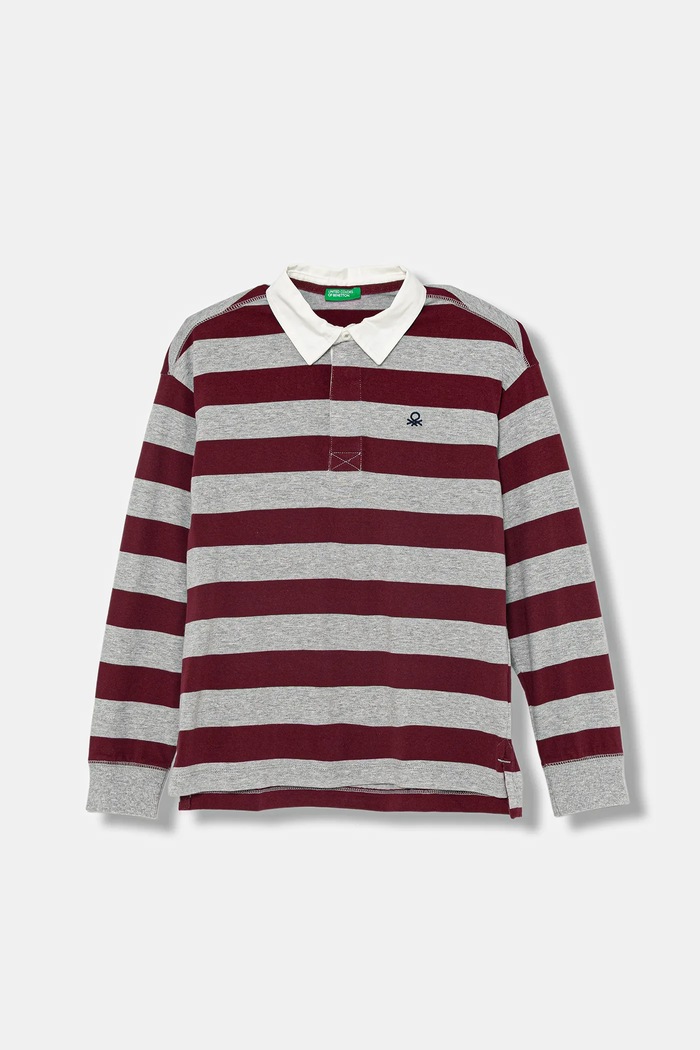 Detská bavlnená polokošeľa United Colors of Benetton bavlna sivá 33CKC301X.G.seasonal