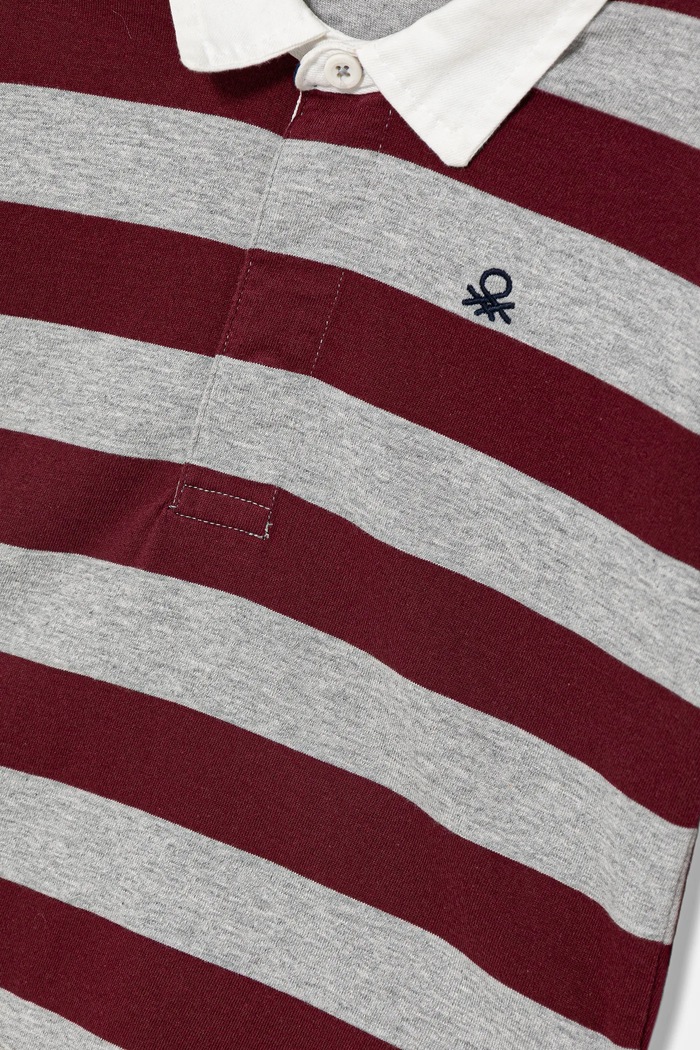Băieți United Colors of Benetton tricouri polo din bumbac pentru copii 33CKG300Z.P.seasonal burgundia