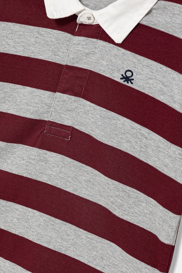 Băieți United Colors of Benetton tricouri polo din bumbac pentru copii 33CKG300Z.P.seasonal burgundia