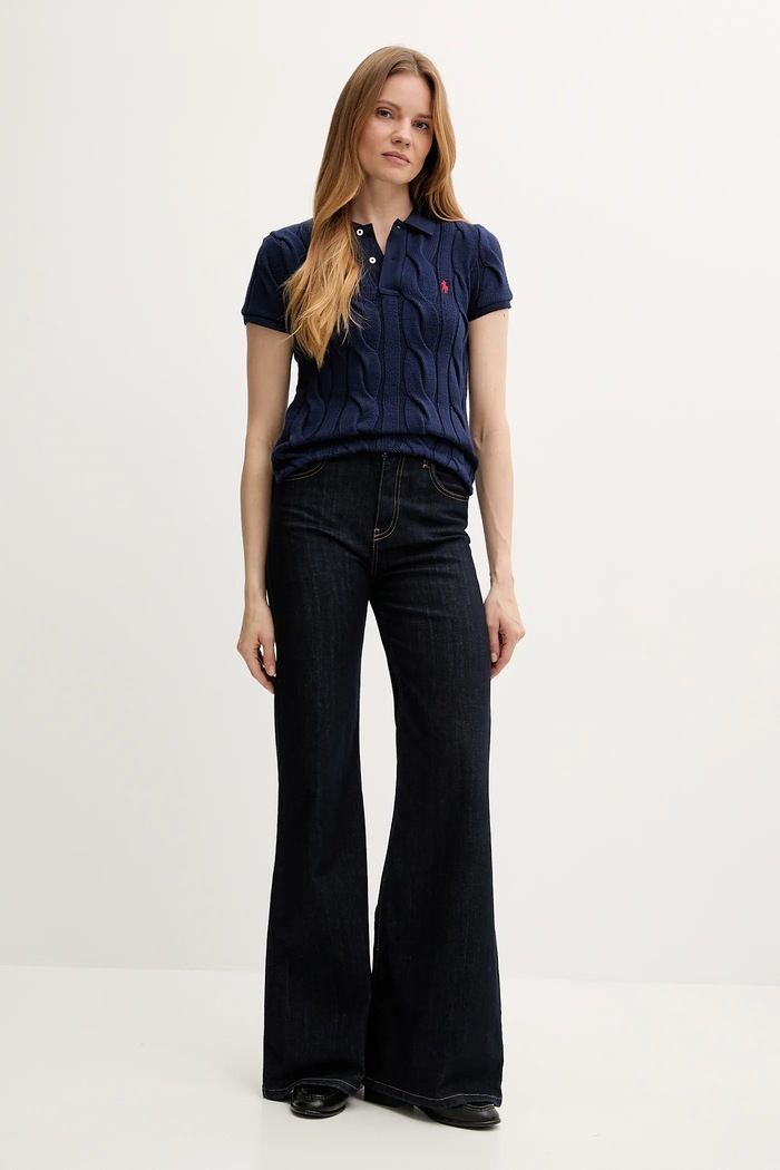 Πόλο Polo Ralph Lauren 211971703 σκούρο μπλε AW25