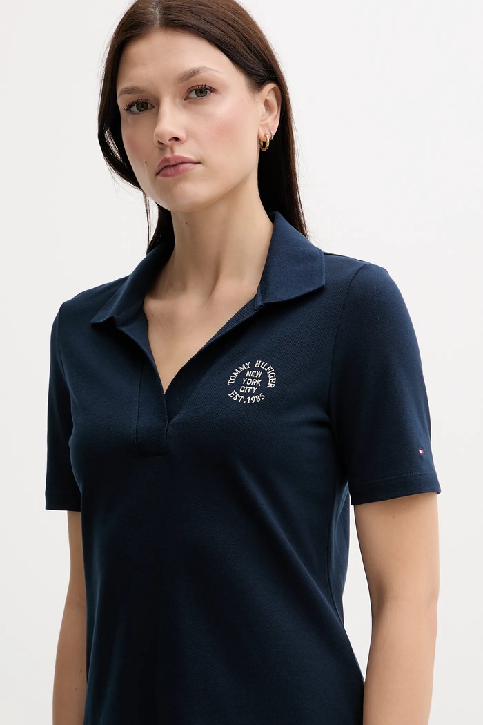 Πόλο Tommy Hilfiger σκούρο μπλε WW0WW45807