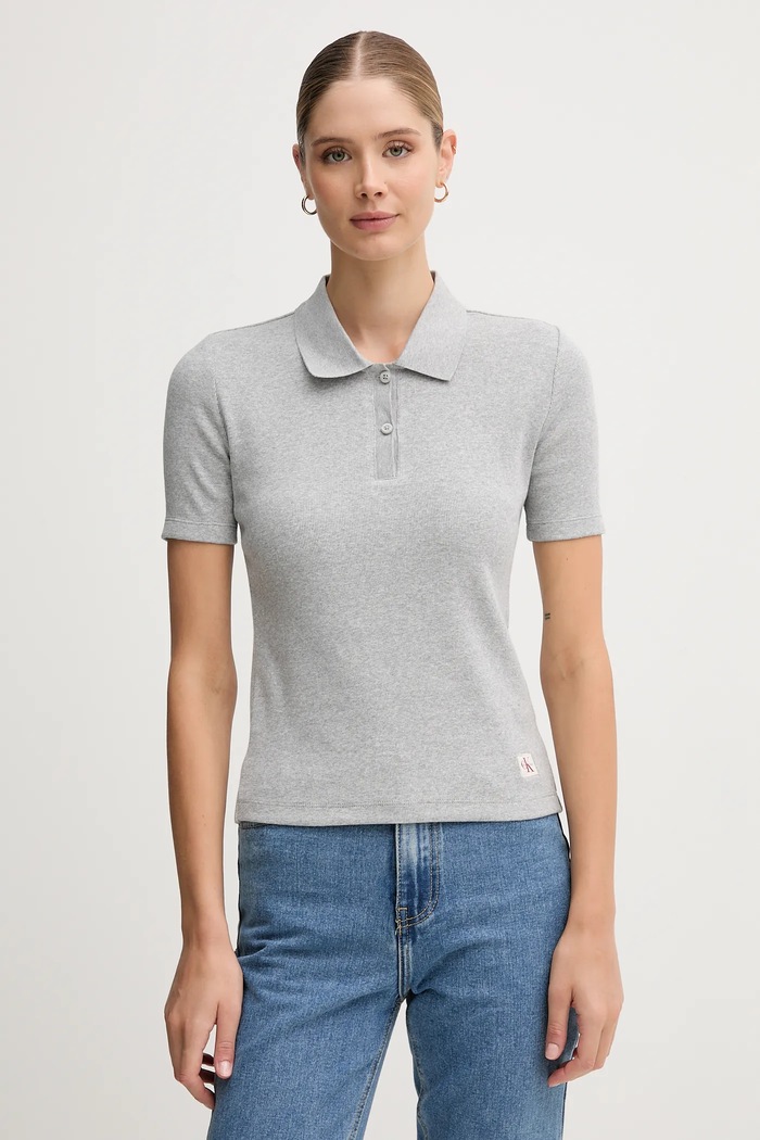 Polo tričko Calvin Klein Jeans slim sivá LV047C907G