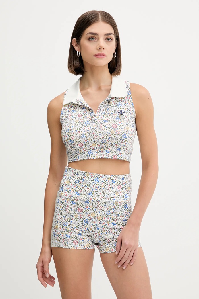 Top adidas Originals Liberty Z elastanom bež JW5194