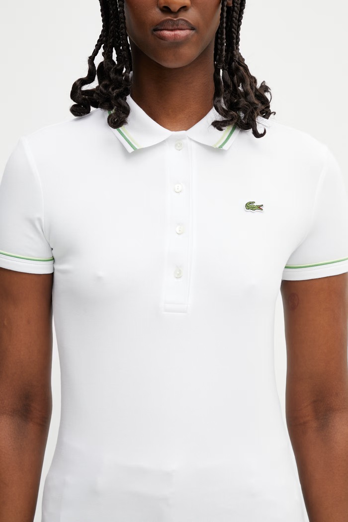 Lacoste polo din bumbac pentru femei alb DF5284