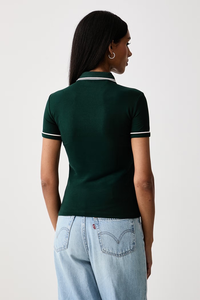 Lacoste Polo tričko dámske s bavlnou DF5284 zelená SS26