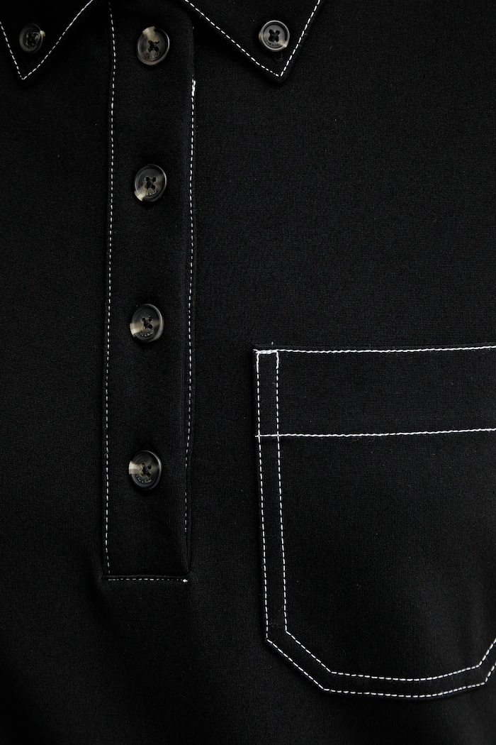 Polo tričko Rag & Bone RE2G25FT1PW čierna