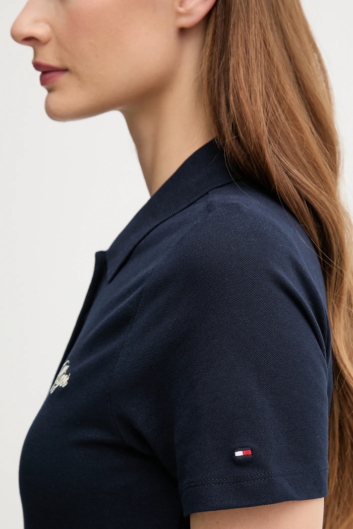 Tommy Hilfiger tricou polo WW0WW47312 bleumarin