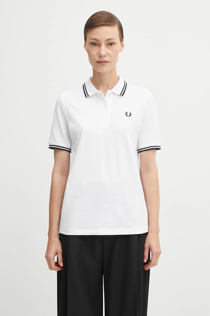Fred Perry polo bawełniane damskie gładkie beżowy G3600