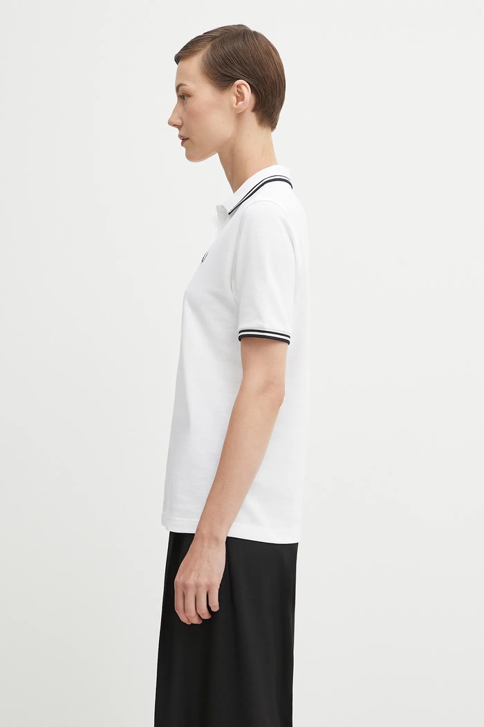 Fred Perry polo bawełniane damskie G3600 beżowy SS26