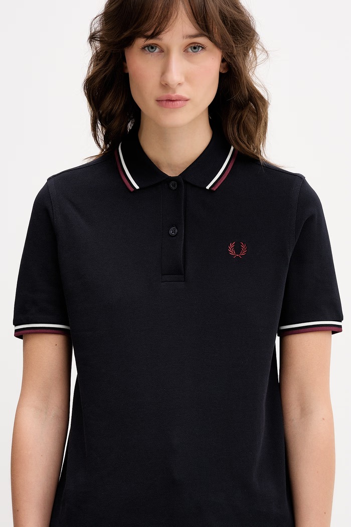 Fred Perry polo tričko dámske bavlnené tmavomodrá G3600