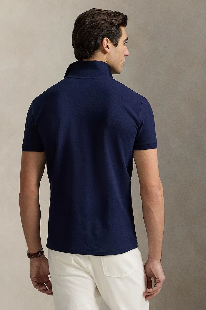 Bavlnené polo tričko Polo Ralph Lauren 710968951 tmavomodrá SS26