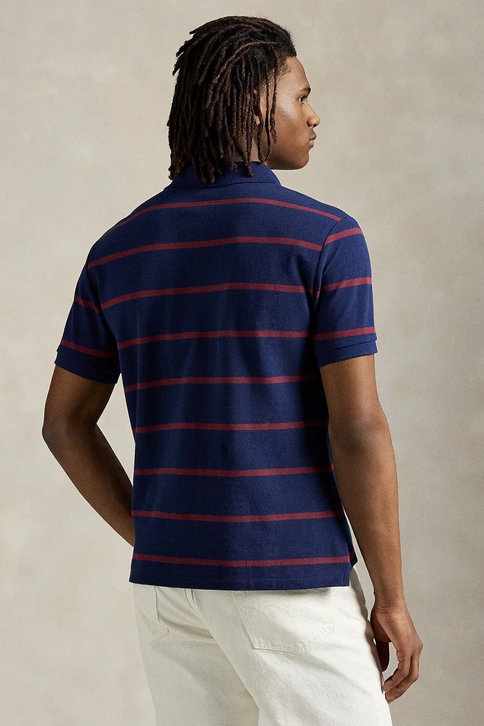 Bavlnené polo tričko Polo Ralph Lauren Sskccmslm24 Short Sleeve 710971839 tmavomodrá AW25