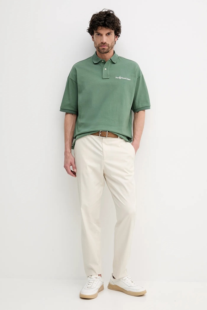 Polo Ralph Lauren pamut póló 710972615 zöld AW25