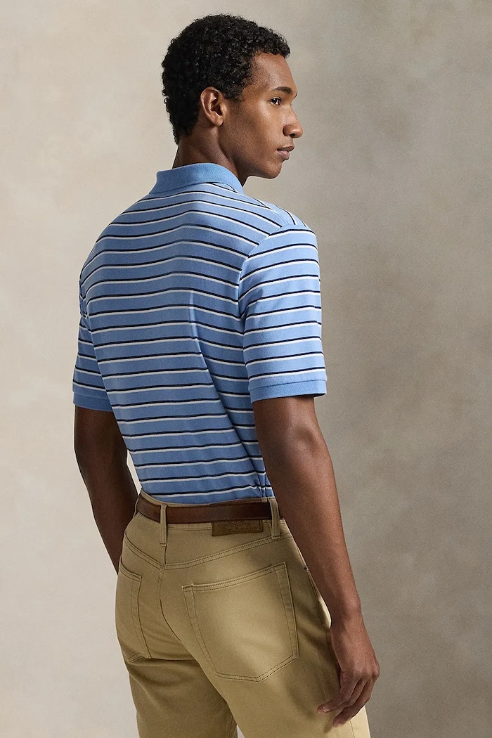 Bavlněné polo tričko Polo Ralph Lauren 710974586 modrá SS26