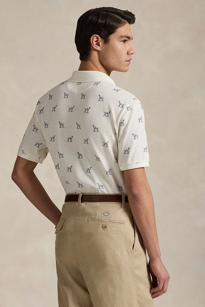 Bombažen polo Polo Ralph Lauren 710974597 bela AW25