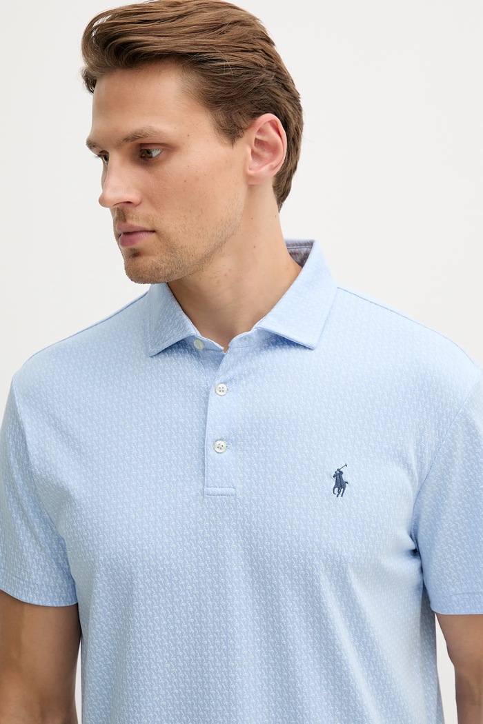Bavlnené polo tričko Polo Ralph Lauren modrá 710971062