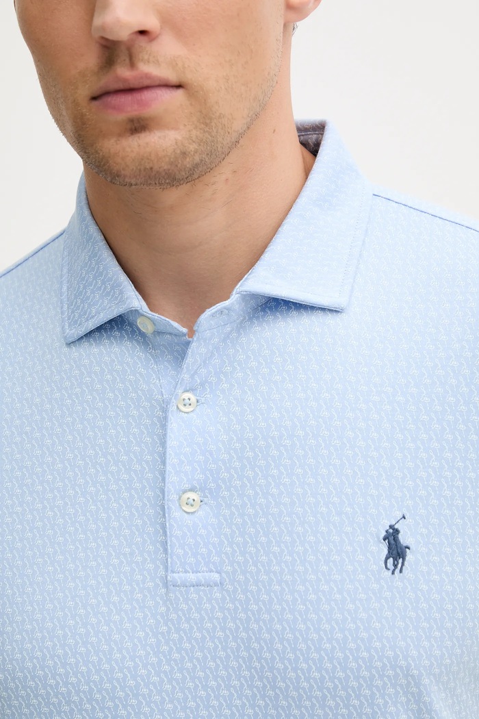 Bavlnené polo tričko Polo Ralph Lauren 710971062 modrá