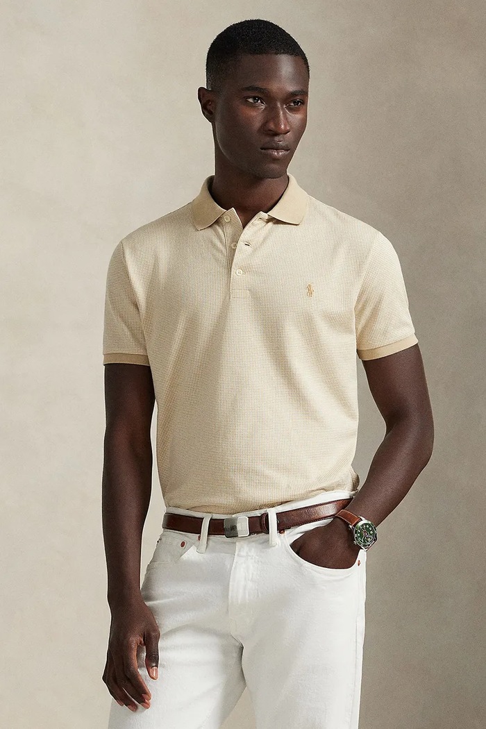 Polo Ralph Lauren polo de bumbac uni bej 710974270