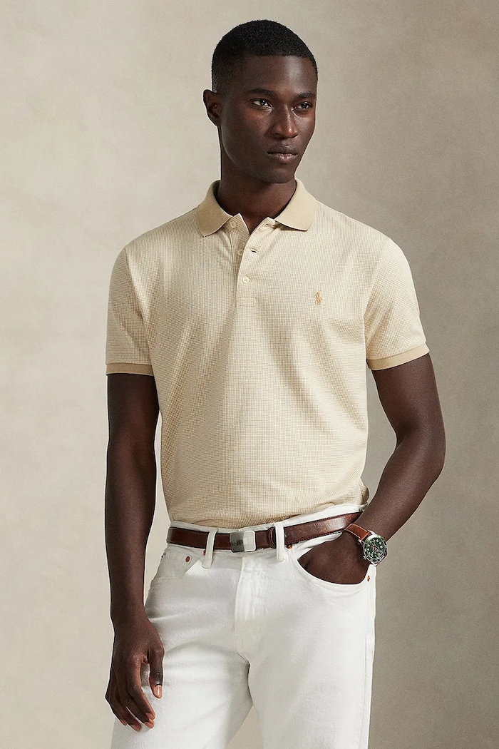 Polo Ralph Lauren polo de bumbac uni bej 710974270