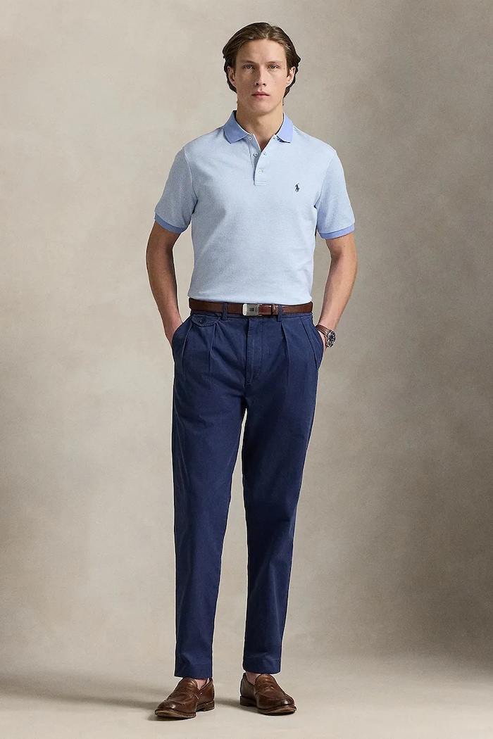 Oblečení Bavlněné polo tričko Polo Ralph Lauren 710974270 modrá