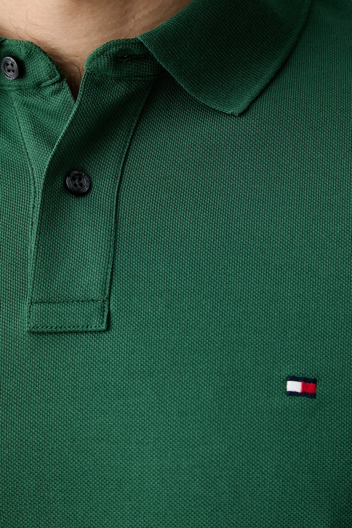 Tommy Hilfiger tričko s dlhým rukávom pánske s bavlnou MW0MW20183 zelená