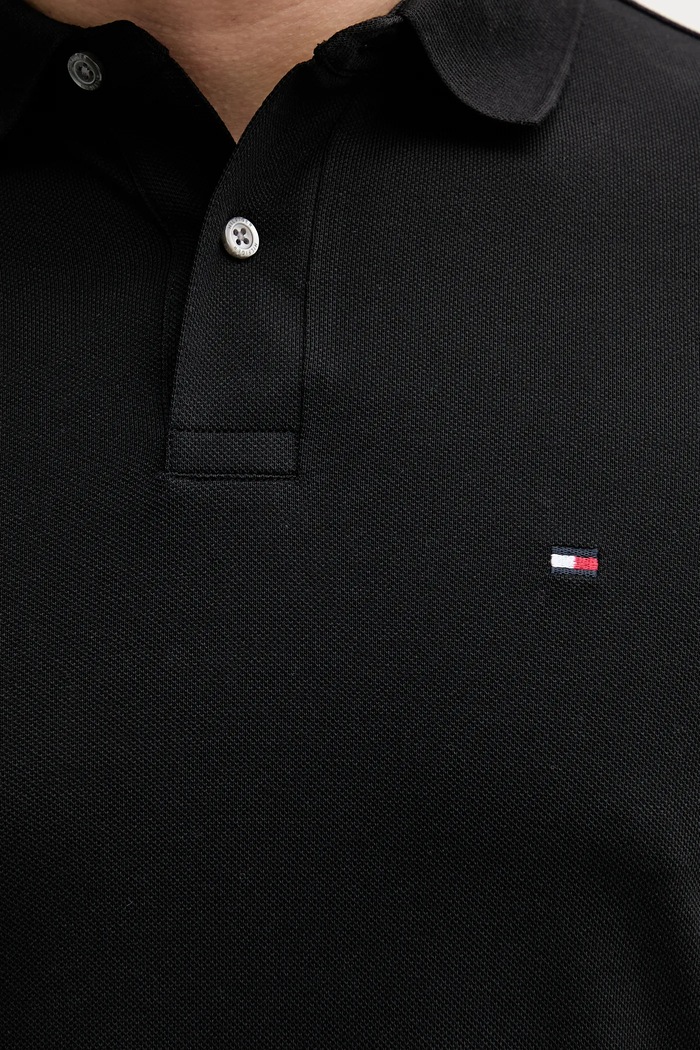 Tommy Hilfiger majica z dolgimi rokavi moška z bombažem MW0MW20183 črna
