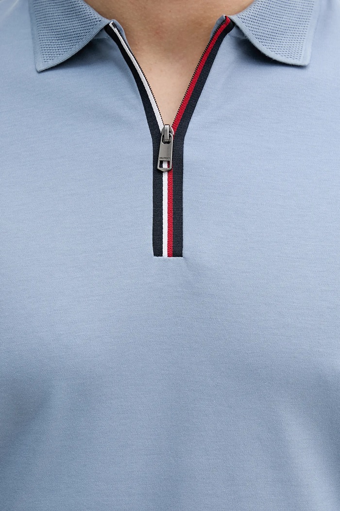Bavlněné polo tričko Tommy Hilfiger MW0MW39552 modrá
