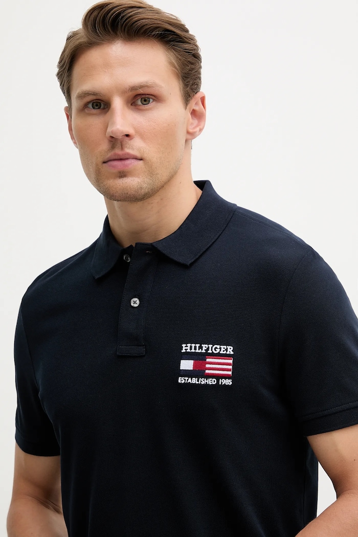 Ρούχα Πόλο Tommy Hilfiger MW0MW39836 σκούρο μπλε