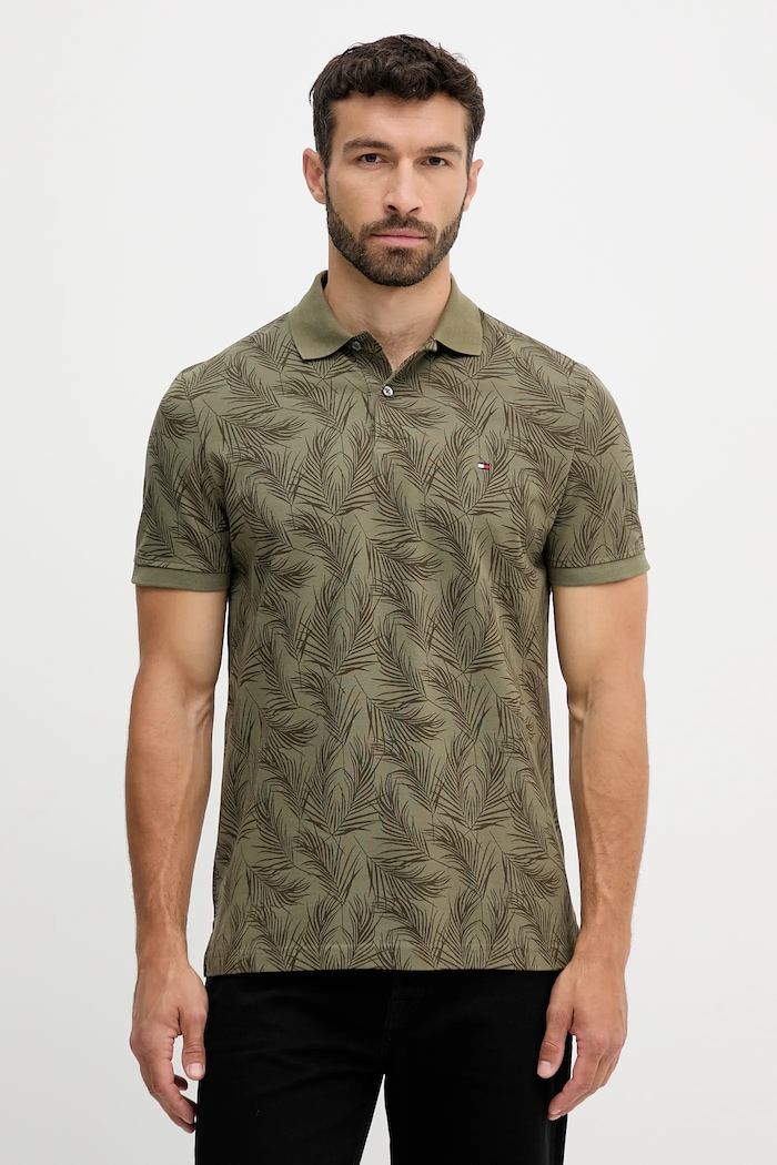 Bavlnené polo tričko Tommy Hilfiger regular zelená MW0MW40680