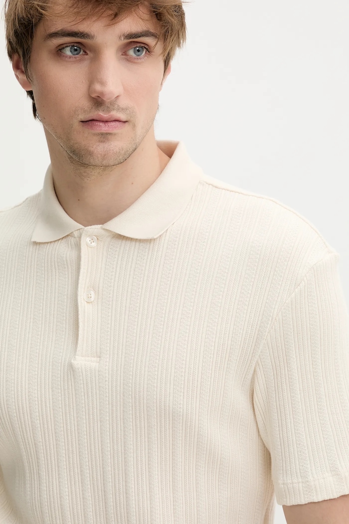 Samsoe Samsoe cotton polo shirt SAKEVIN beige M25200034