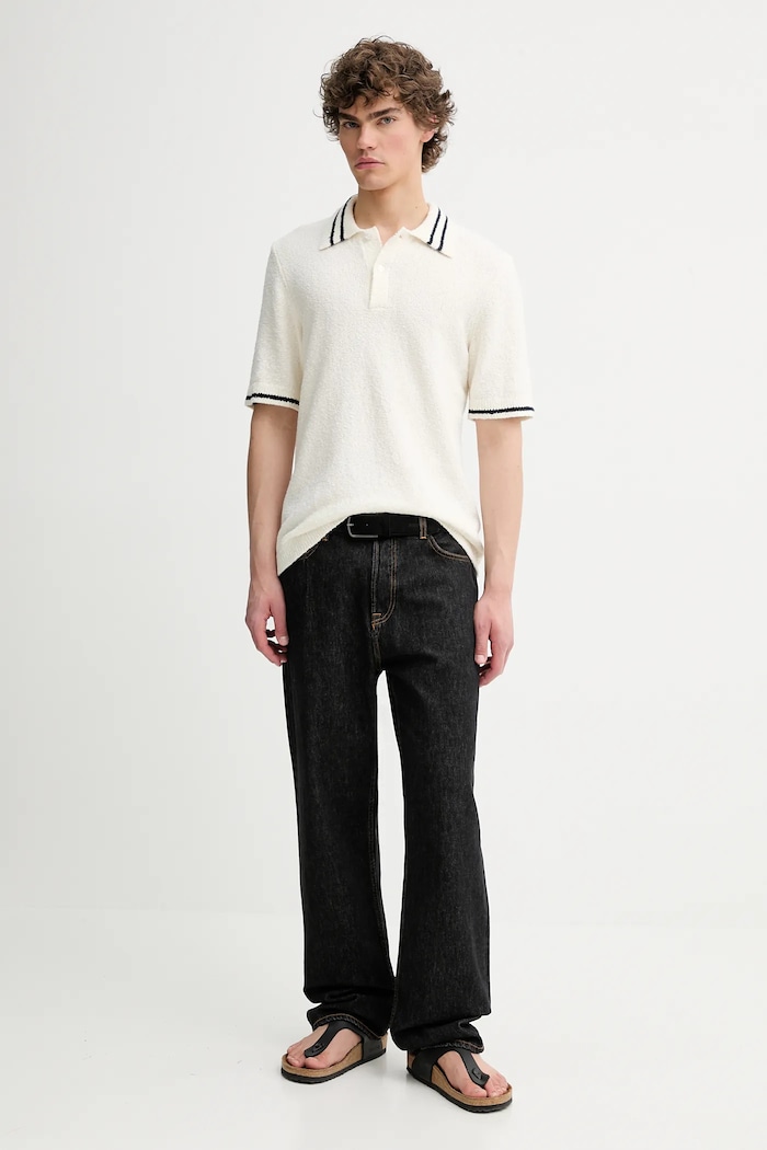 Samsoe Samsoe Tricou polo SAPEDRO M25200017 bej AW25