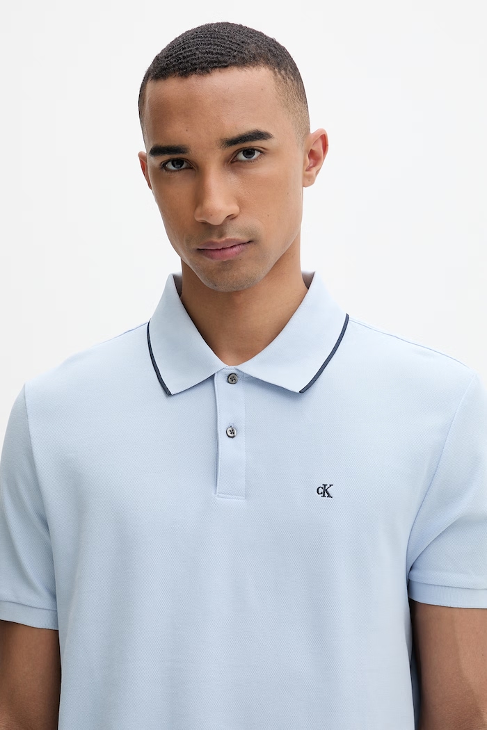 Calvin Klein póló férfi pamut kék LV04LC239G