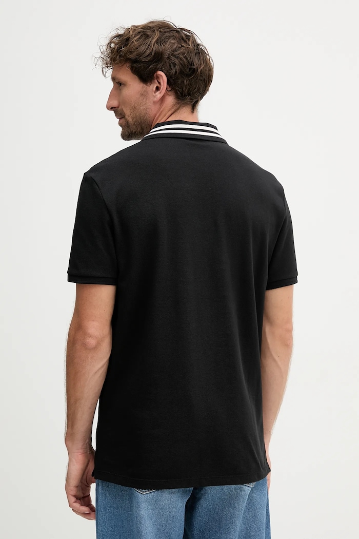 Odzież Calvin Klein Jeans polo bawełniane LV04RC276G czarny