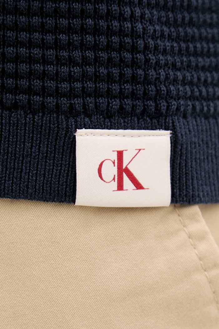 Bavlněné polo tričko Calvin Klein Jeans LV04RC306G námořnická modř