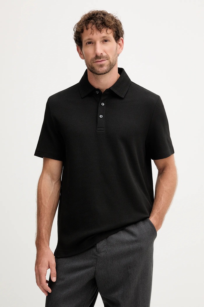 Polo tričko Michael Kors jednofarebný čierna CT552LFHSA