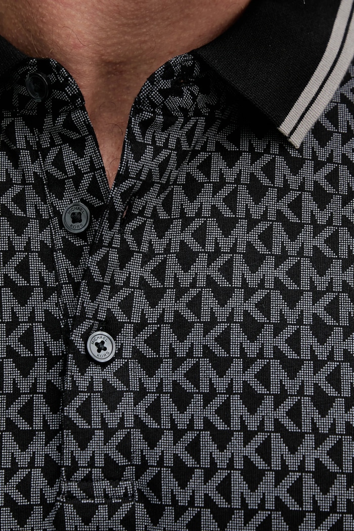 Bavlněné polo tričko Michael Kors CS550V85KS černá