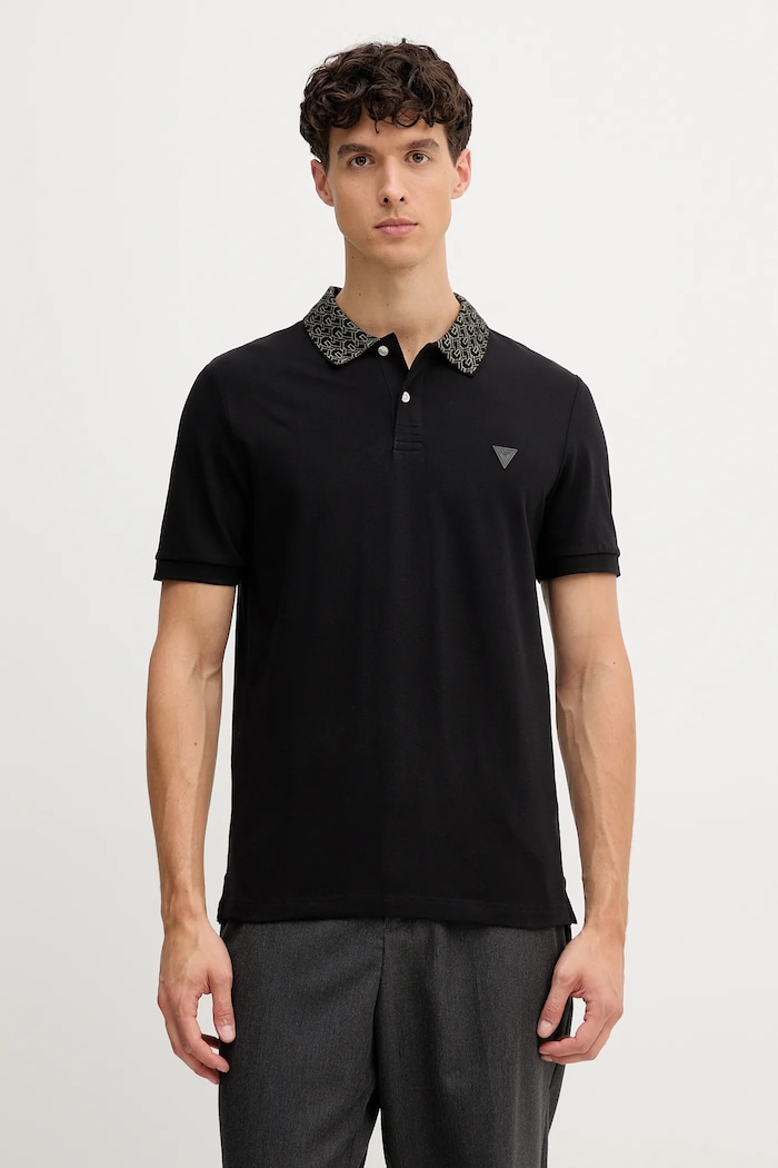 Polo tričko Guess LYLE slim černá M5YP60.K7O64