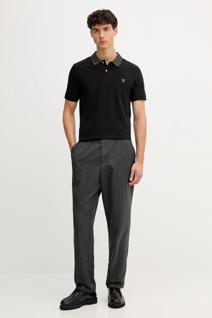 Polo tričko Guess LYLE M5YP60.K7O64 černá AW25