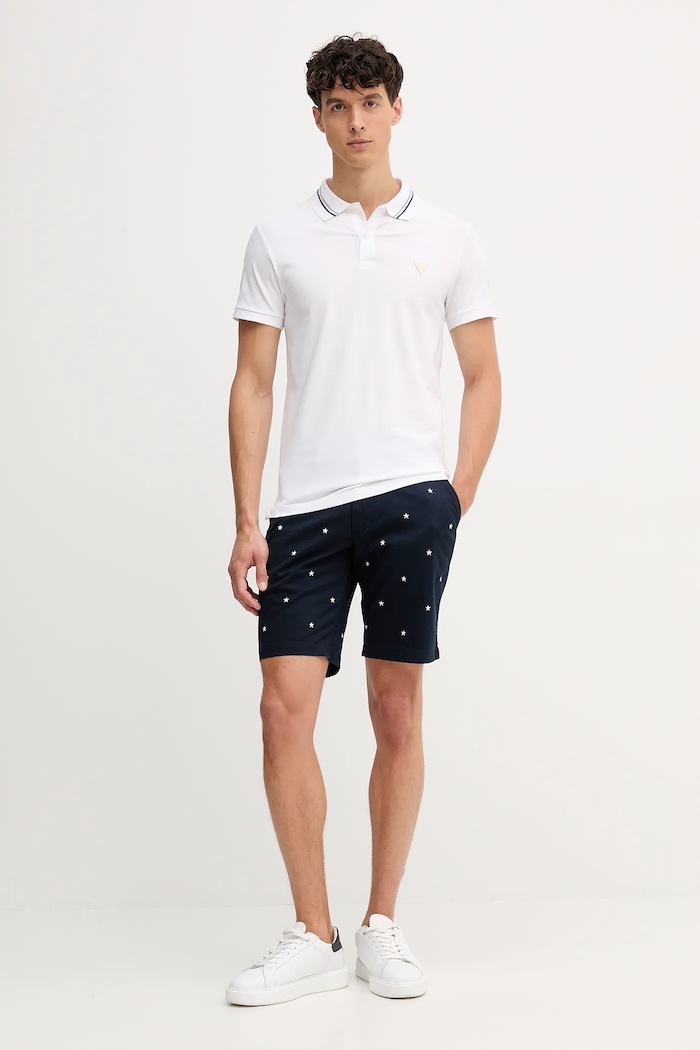 Polo tričko Guess NOLAN M5YP66.J1314 bílá AW25