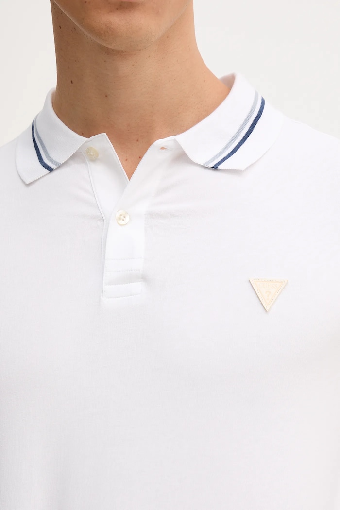 Polo tričko Guess NOLAN bílá M5YP66.J1314