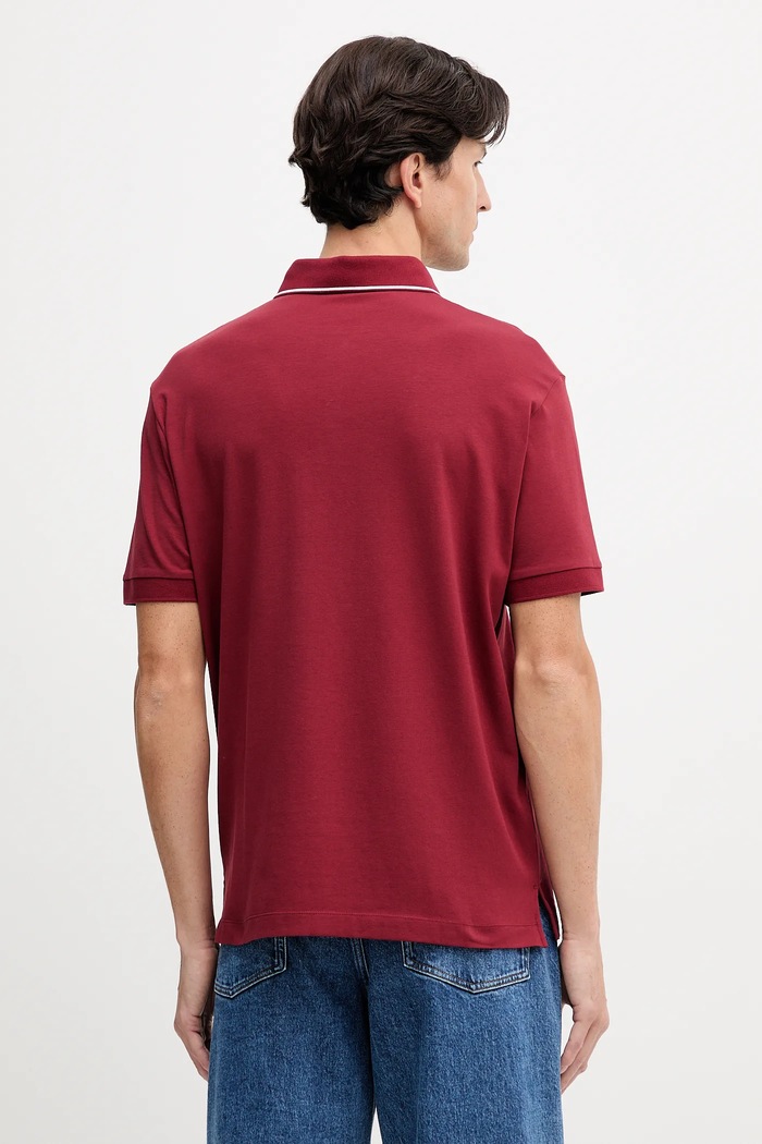 Дрехи Armani Exchange тениска с яка мъжка с памук XM001289.AF10363 бордо